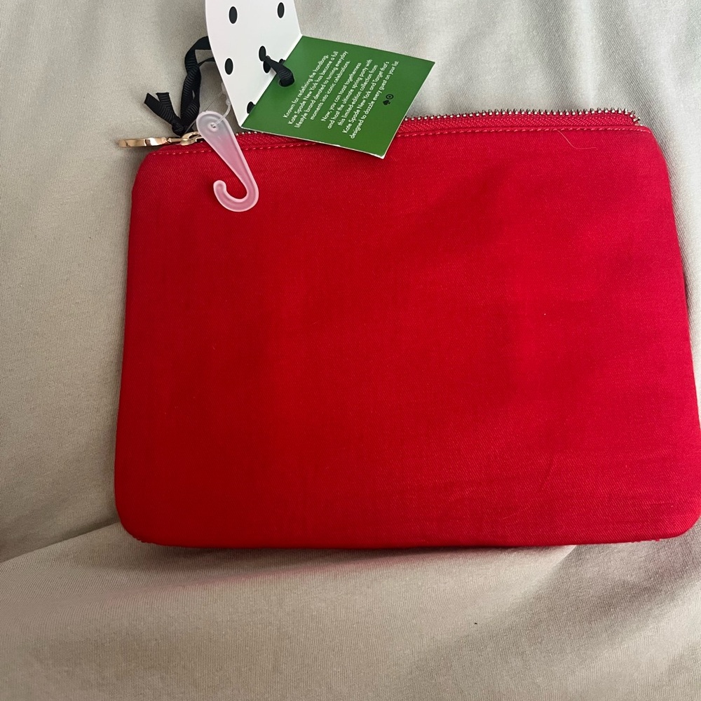 Kate Spade Red Zip Pouch - Picture 3 of 4